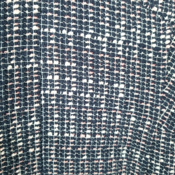 Rebecca Taylor Frayed Trimmed Tweed Fit & Flare Midi Dress Size 10 Preppy Office - Picture 12 of 16